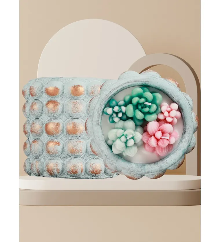 Bitlis Doğal Soya Wax Sweet Candy Serisi Mix Sukulent Dekoratif Mum Siparişi
