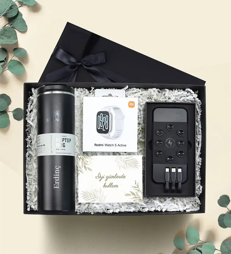 Bitlis Kişiye Özel Stanley Termos Akıllı Saat Powerbank Premium Hediye Seti Siparişi