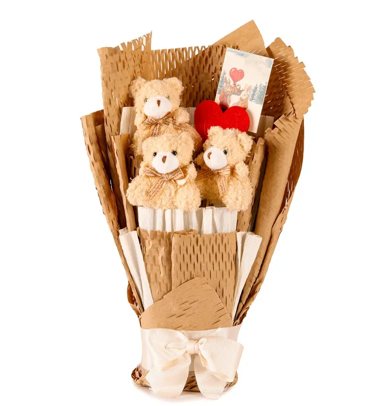 Bitlis Little Kraft Serisi - Sevimli Peluş Ayıcıklar Buketi Siparişi