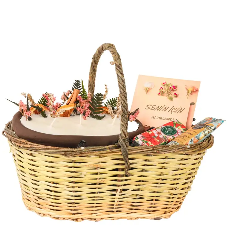 Iğdır Senin İçin Hazırlandı - Natural Soya Wax Mum Hediye Sepeti Siparişi