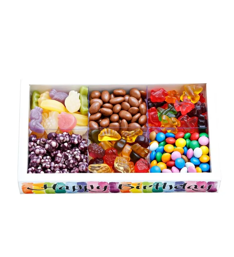 Colourful Happy Birthday Jelly Ve Çikolata Kutusu - Aksaray çiçek siparişi