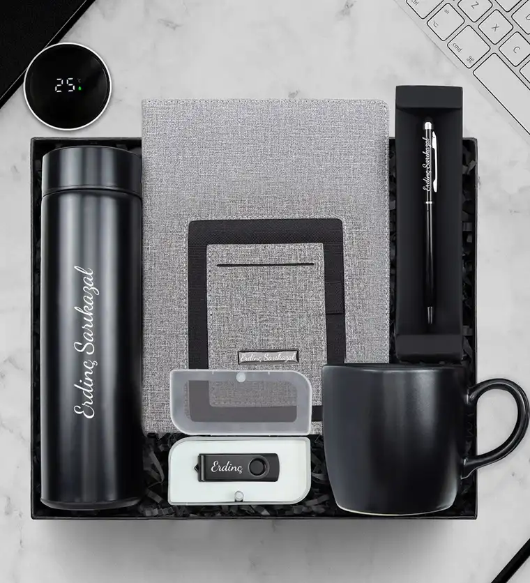 Dereceli Termos Defter & Kupa Usb Bellek Touch Pen Hediye Seti - Trabzon çiçek siparişi