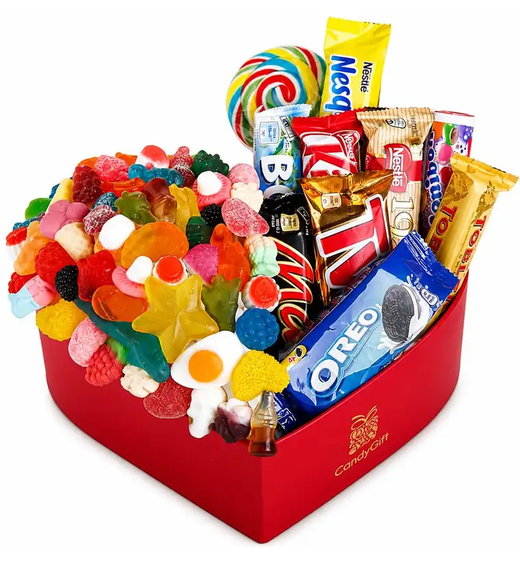 Jelly Çikolata JR Büyük Kalp Kutu - Aksaray çiçek siparişi
