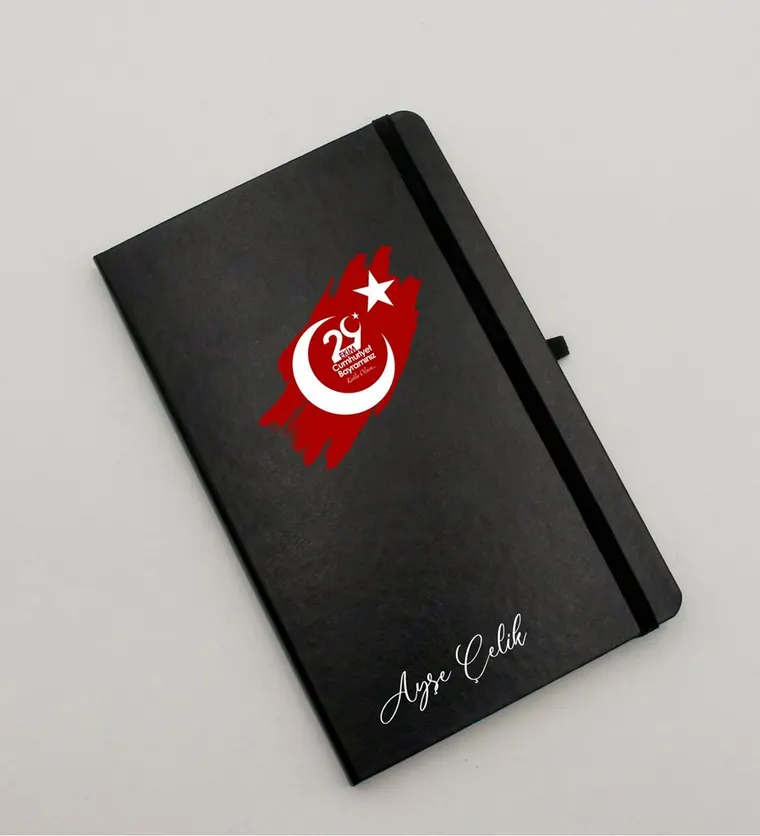 Bitlis Kişiye Özel 29 Ekim Baskılı Siyah Defter Siparişi