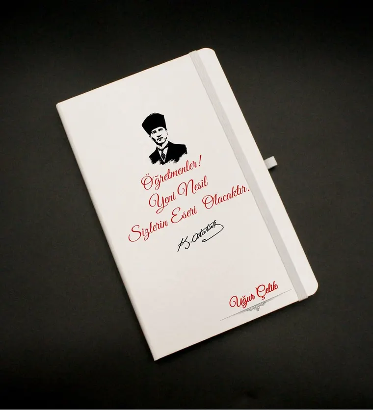 Iğdır Kişiye Özel Atatürk Baskılı Beyaz Defter Siparişi