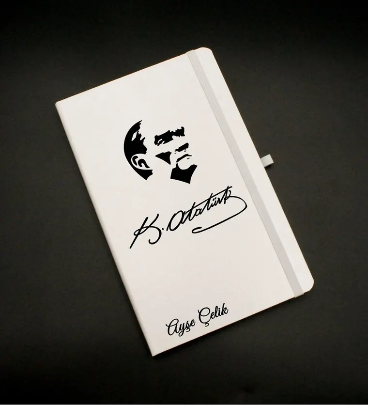 Bitlis Kişiye Özel Atatürk Baskılı Beyaz Defter Siparişi