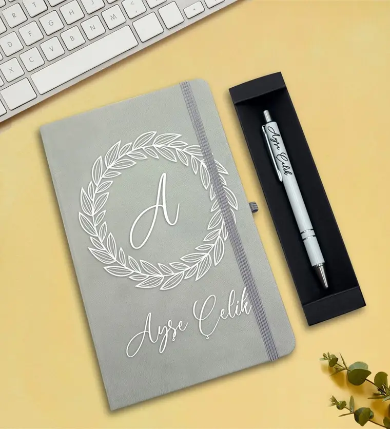 Bitlis Kişiye Özel Defter & Kalem Hediye Seti (Gri) Siparişi