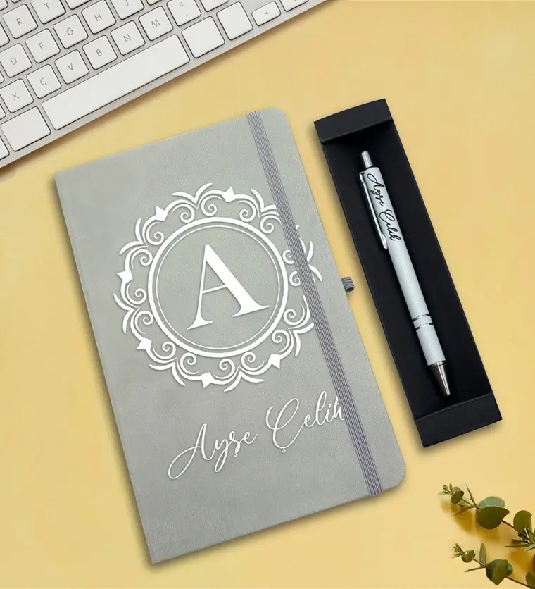 Bitlis Kişiye Özel Defter & Kalem Hediye Seti (Gri) Siparişi