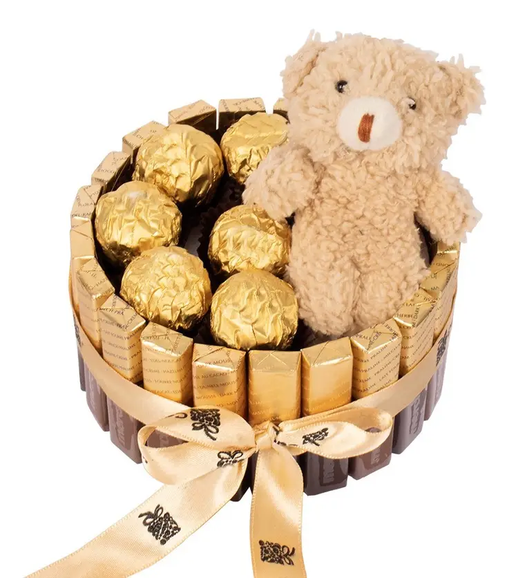 Van Merci Kaplı Ferrero Peluşlu Gold Fındıklı Çikolata Siparişi