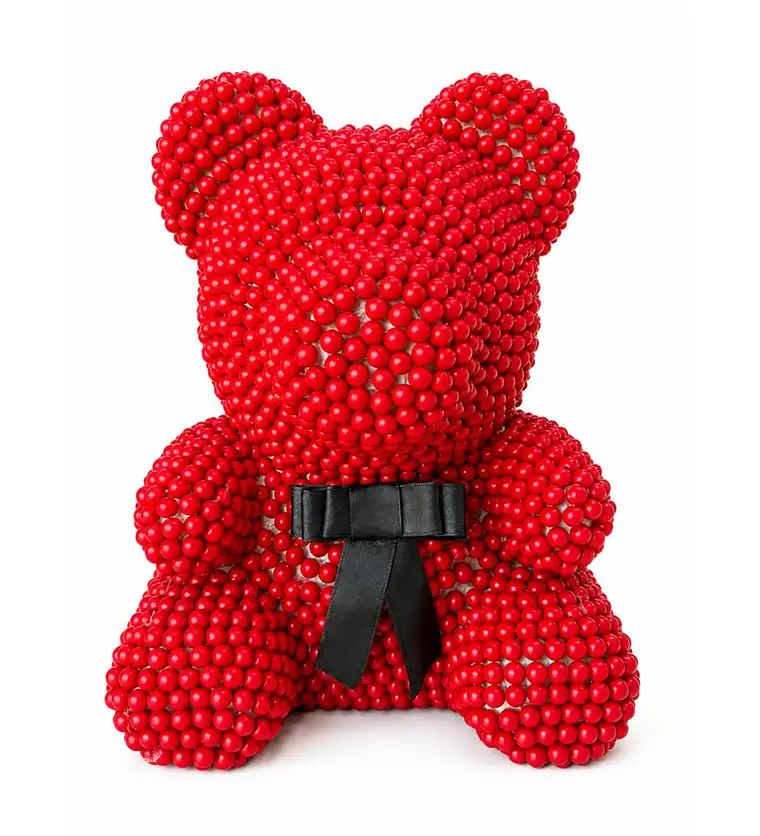 Teddy Pearl Bear - Kırmızı İnci Ayıcık - Iğdır çiçek siparişi