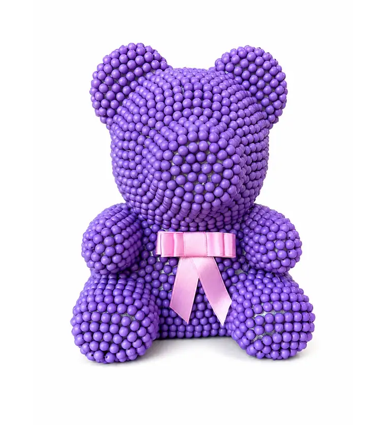 Teddy Pearl Bear - Mor İnci Ayıcık - Iğdır çiçek siparişi