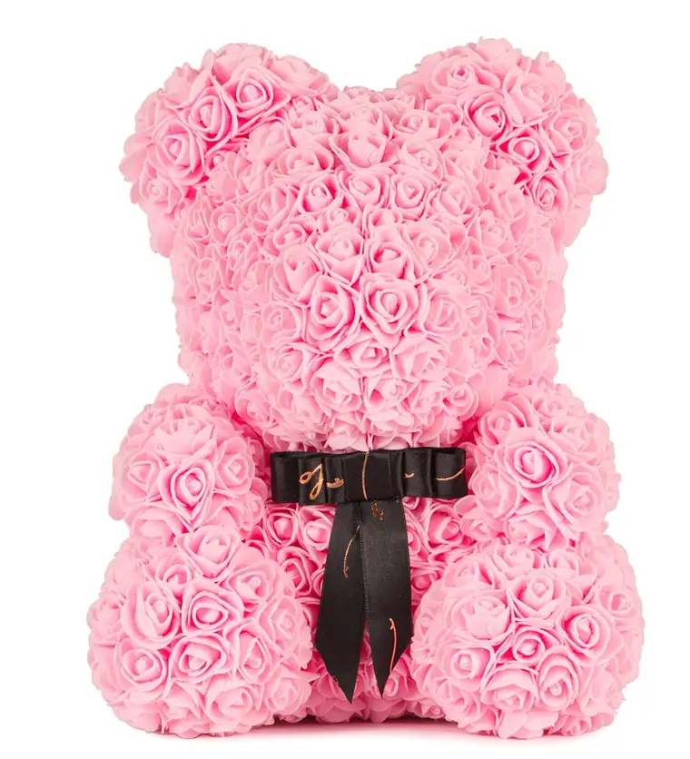 Teddy Rose Bear - Pembe Gül Ayıcık - Iğdır çiçek siparişi